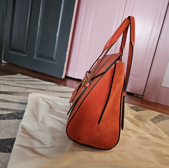 ESCADA Orange Leather and Suede Handbag - Picture 5 of 11